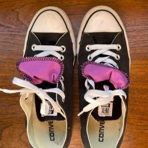 Chucks with cute purple accent tongue